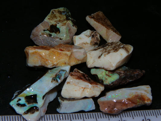 Nice Andamooka Matrix Opal Rough/Specimen Parcel 107cts Some Blue/Green Fires Australia