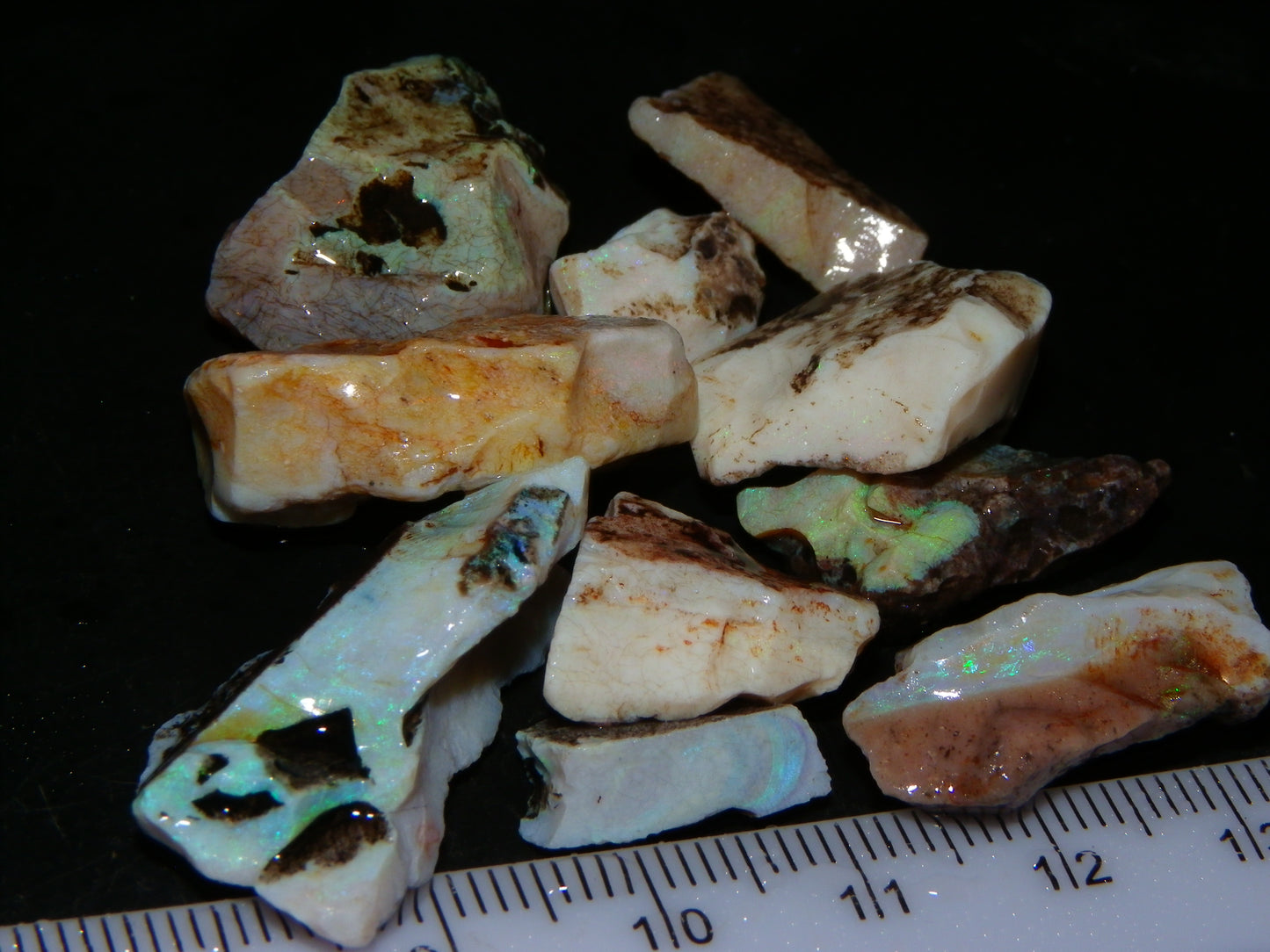 Nice Andamooka Matrix Opal Rough/Specimen Parcel 107cts Some Blue/Green Fires Australia