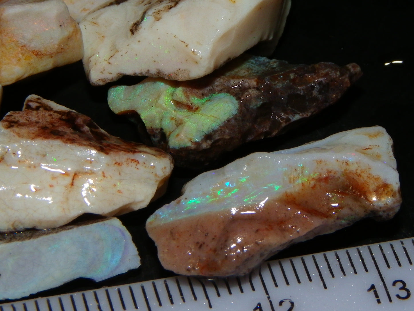 Nice Andamooka Matrix Opal Rough/Specimen Parcel 107cts Some Blue/Green Fires Australia