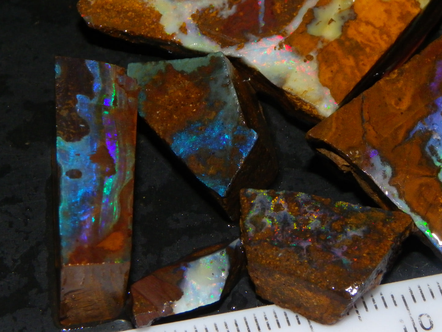 Nice Rough/Sliced/Rubbed Boulder Opal Parcel 241cts Queensland Australia :)