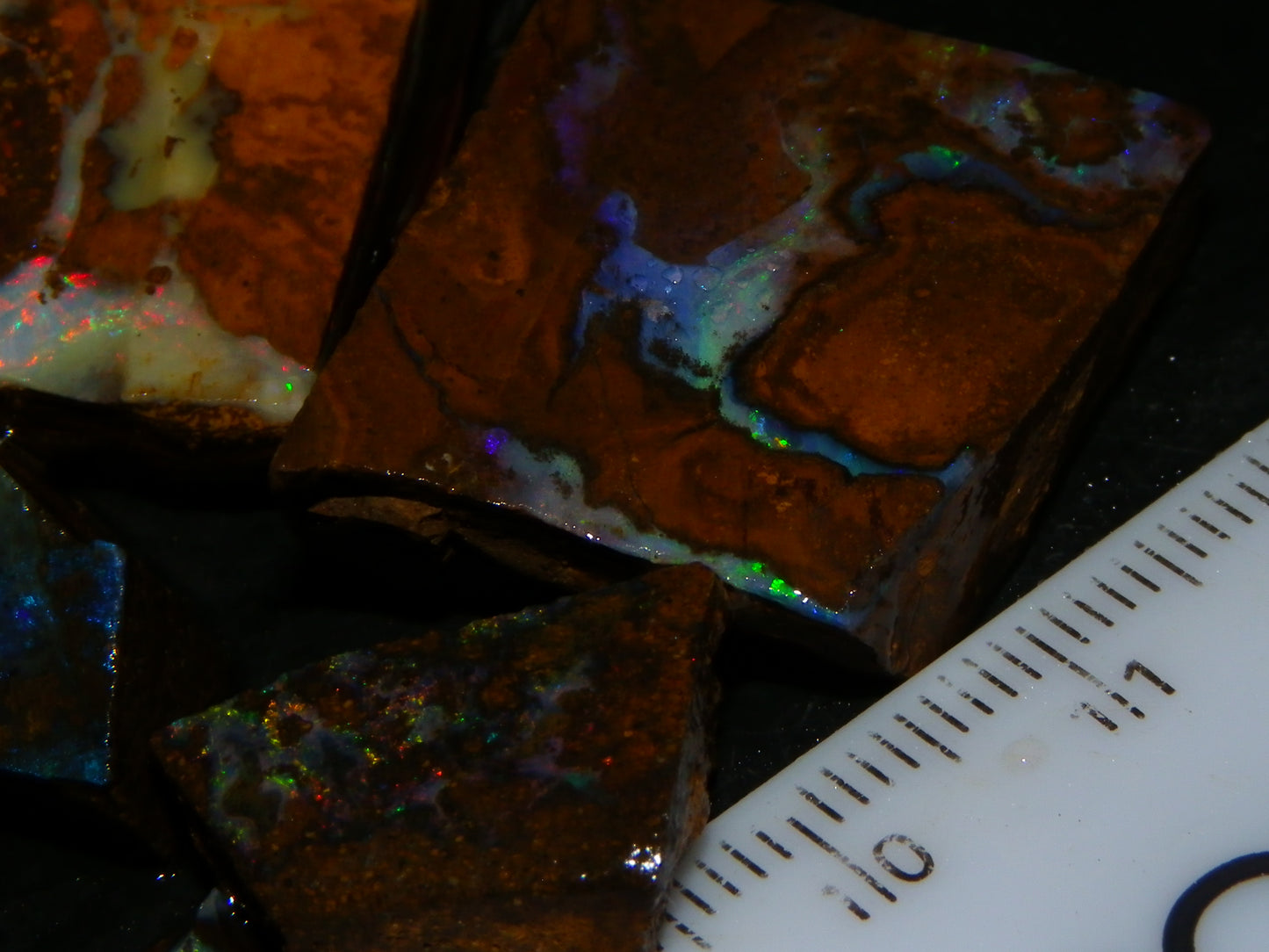 Nice Rough/Sliced/Rubbed Boulder Opal Parcel 241cts Queensland Australia :)