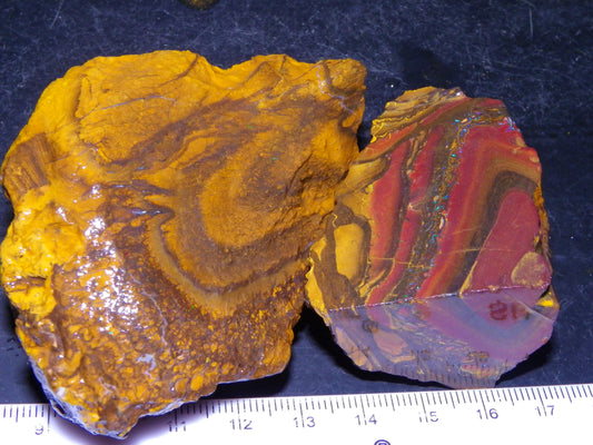 2 Larger Koroit Opal Chunks/Rough Specimens 1131cts Part Nuts, Patterns some Fires