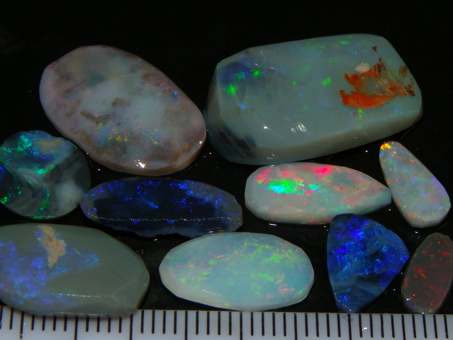 Nice Rubbed/Rough Lightning Ridge Opals 32.6cts Some Fires Pink/Blues :) Au