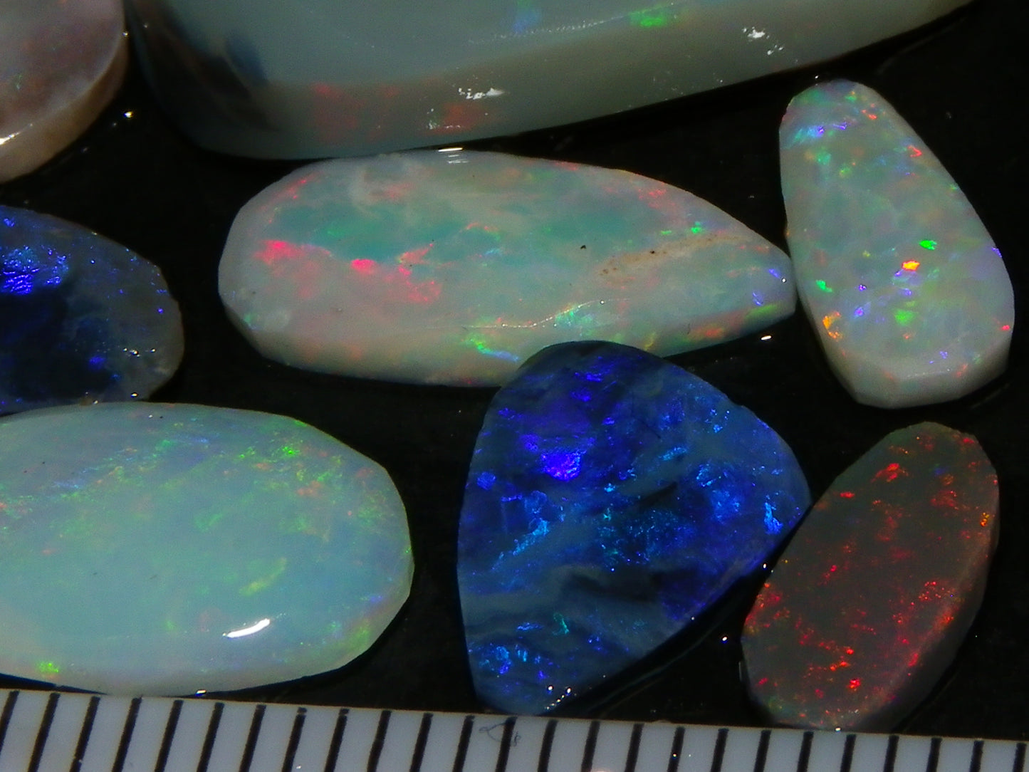 Nice Rubbed/Rough Lightning Ridge Opals 32.6cts Some Fires Pink/Blues :) Au