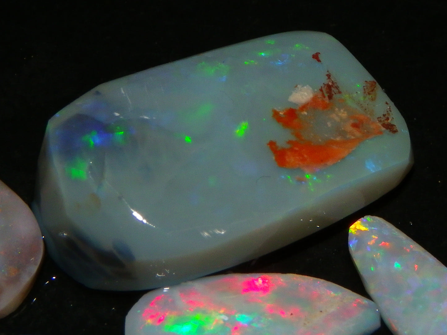 Nice Rubbed/Rough Lightning Ridge Opals 32.6cts Some Fires Pink/Blues :) Au