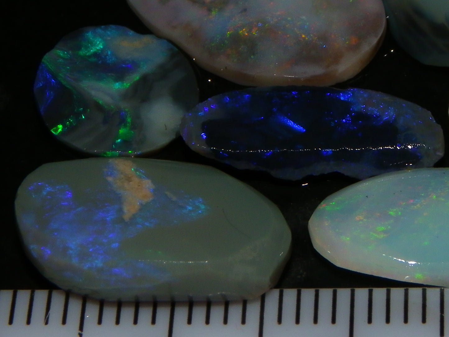 Nice Rubbed/Rough Lightning Ridge Opals 32.6cts Some Fires Pink/Blues :) Au