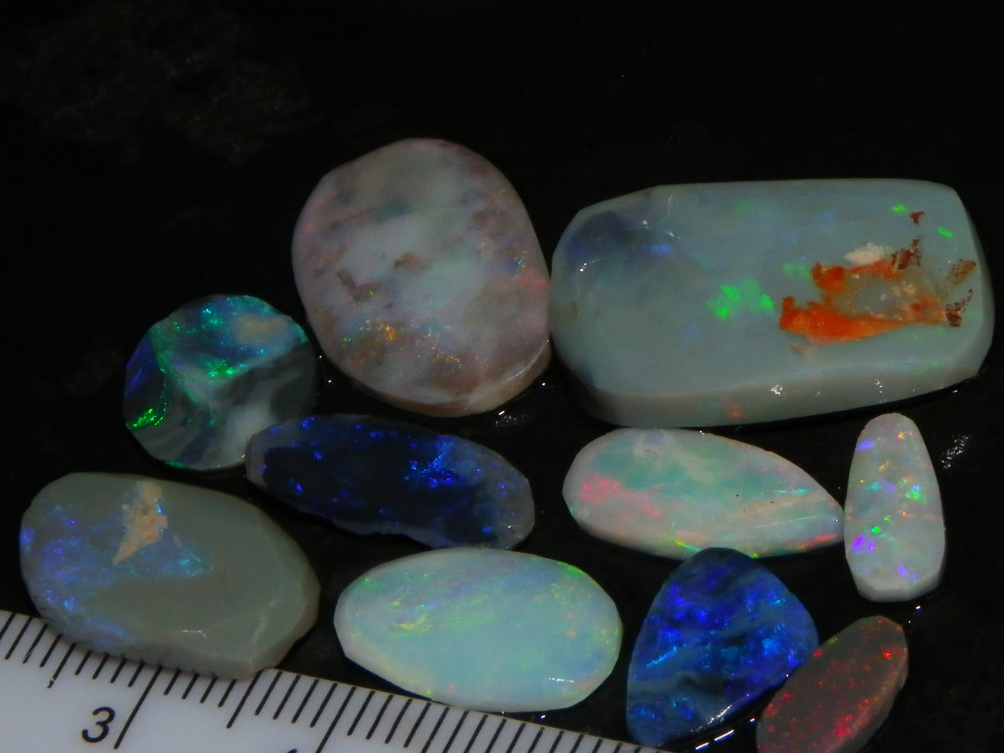 Nice Rubbed/Rough Lightning Ridge Opals 32.6cts Some Fires Pink/Blues :) Au