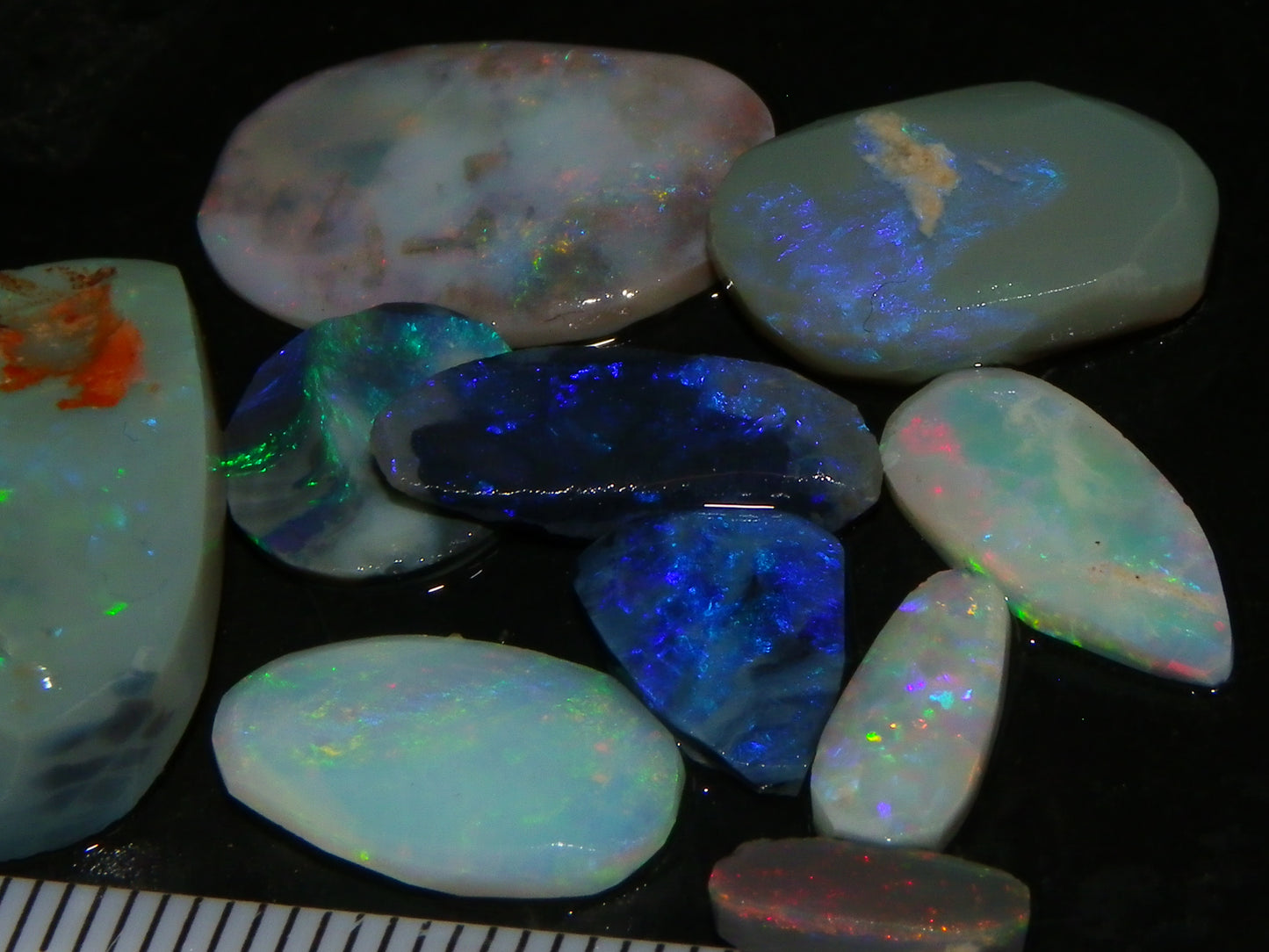 Nice Rubbed/Rough Lightning Ridge Opals 32.6cts Some Fires Pink/Blues :) Au