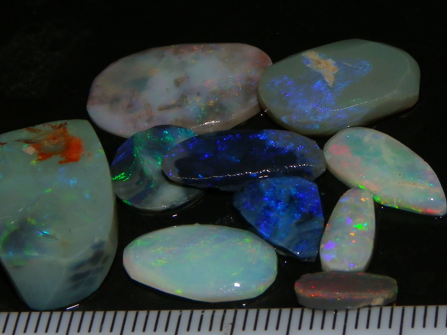 Nice Rubbed/Rough Lightning Ridge Opals 32.6cts Some Fires Pink/Blues :) Au