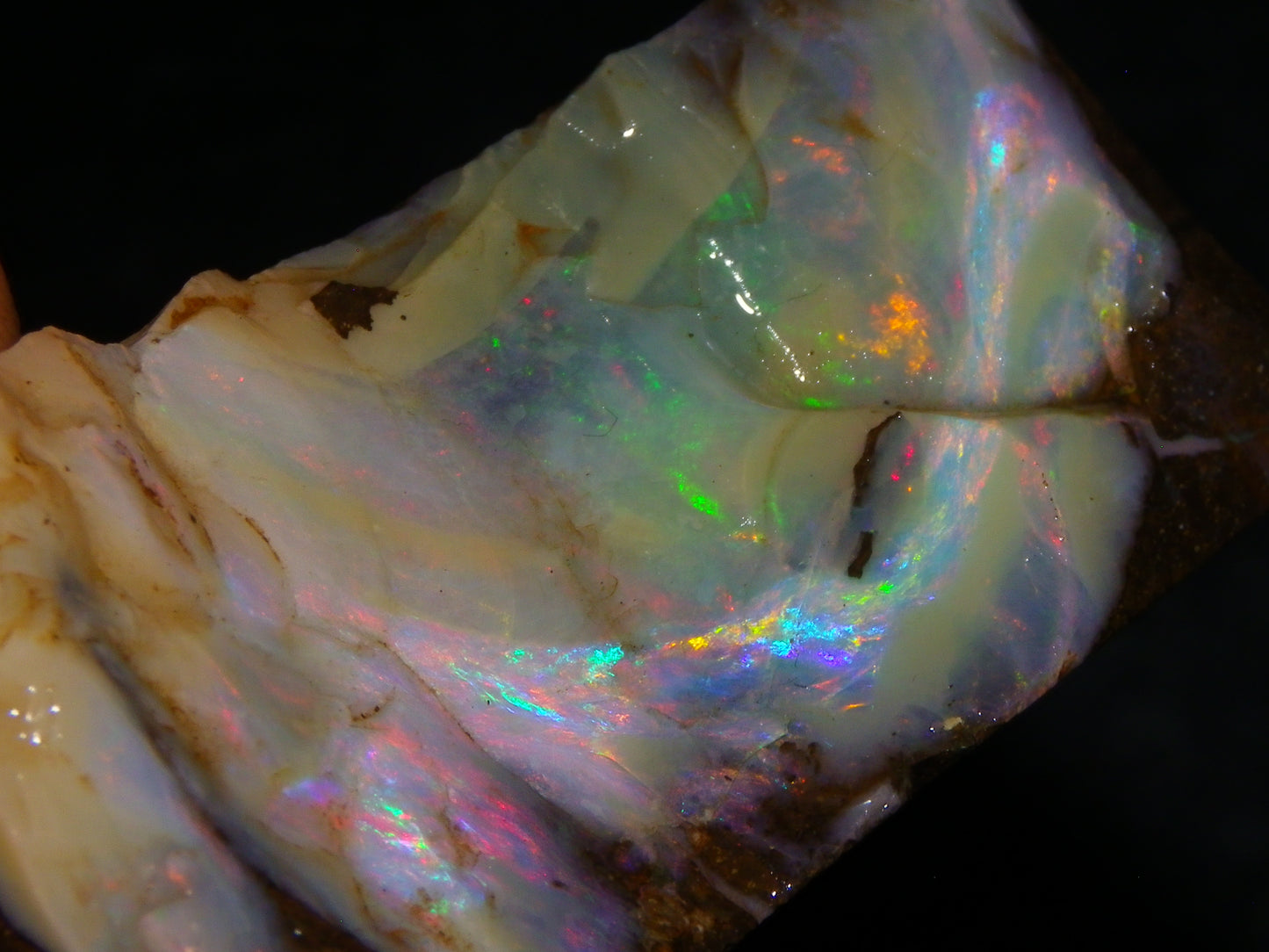 2 Nice Boulder Opal Rough Specimens 400cts Queensland Australia Fires/Patterns