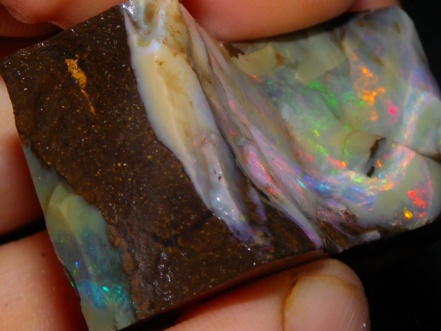 2 Nice Boulder Opal Rough Specimens 400cts Queensland Australia Fires/Patterns