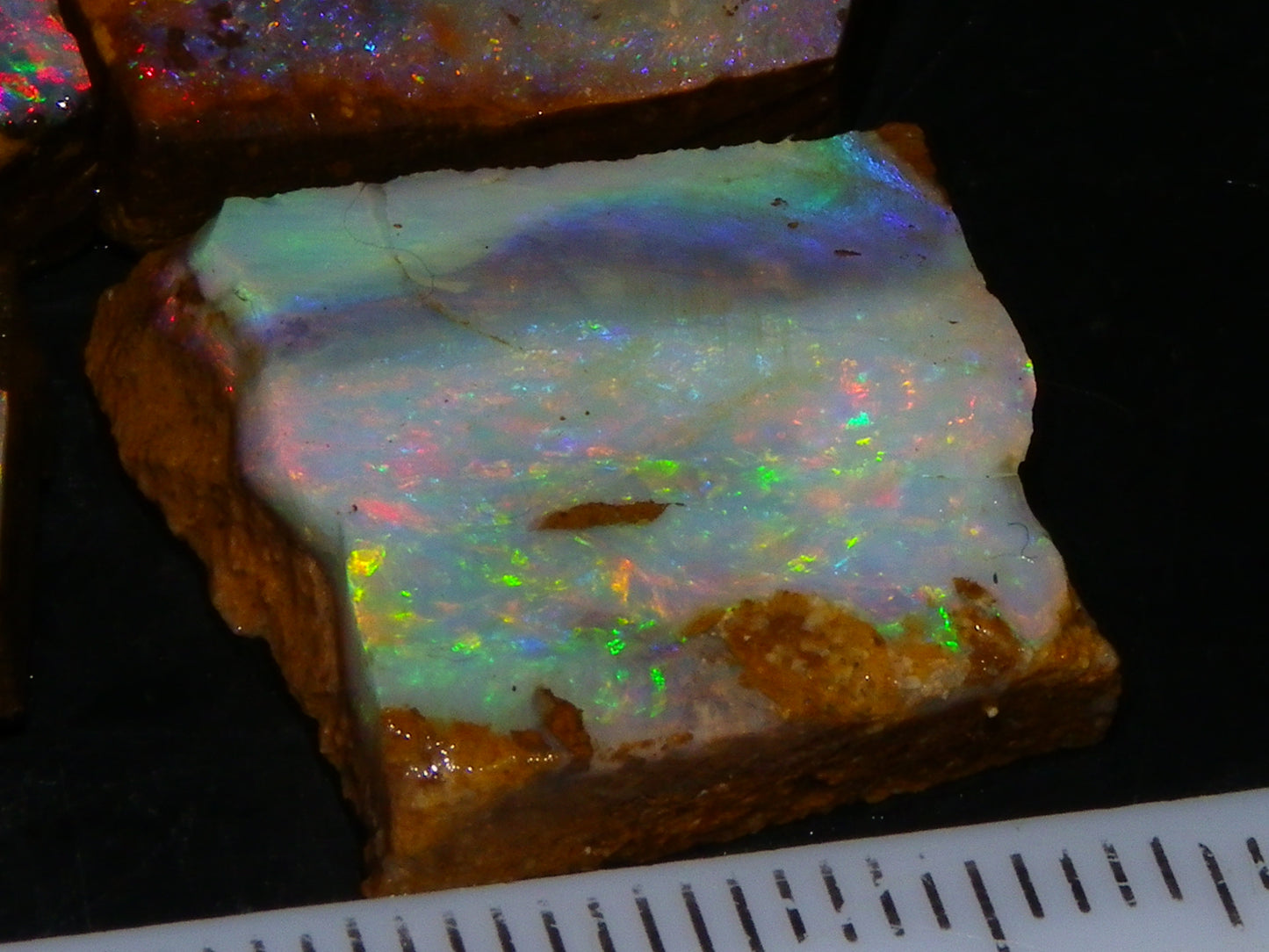 4 Nice Rubbed/Rough Queensland Boulder Opals 76cts Multicolour Fires Australia