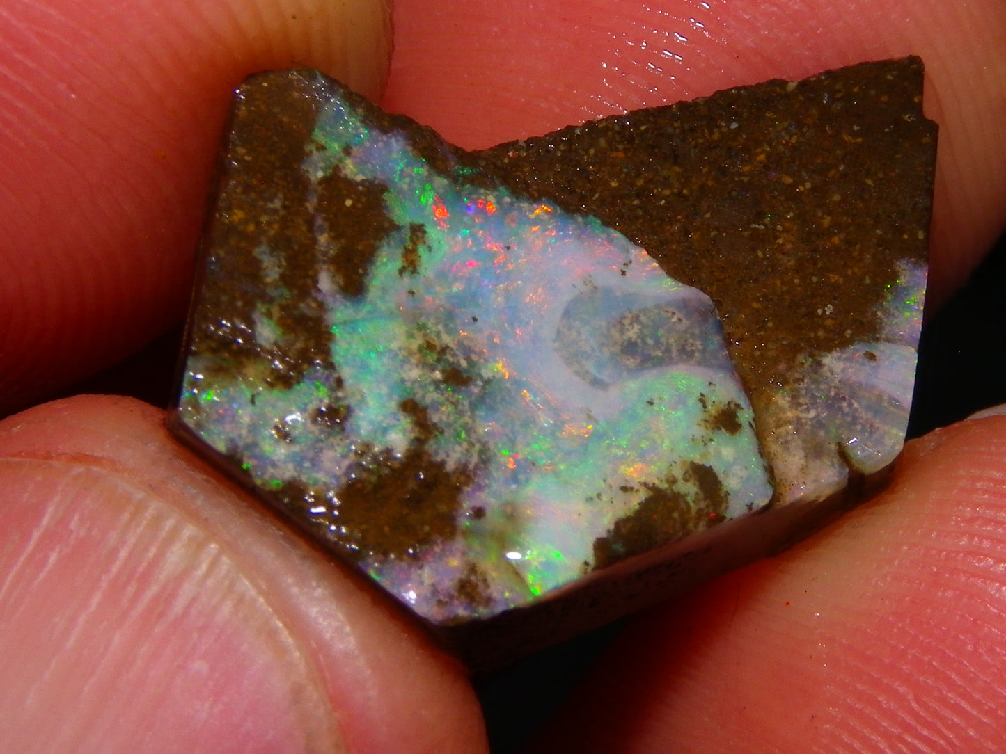 4 Nice Rubbed/Rough Queensland Boulder Opals 76cts Multicolour Fires Australia