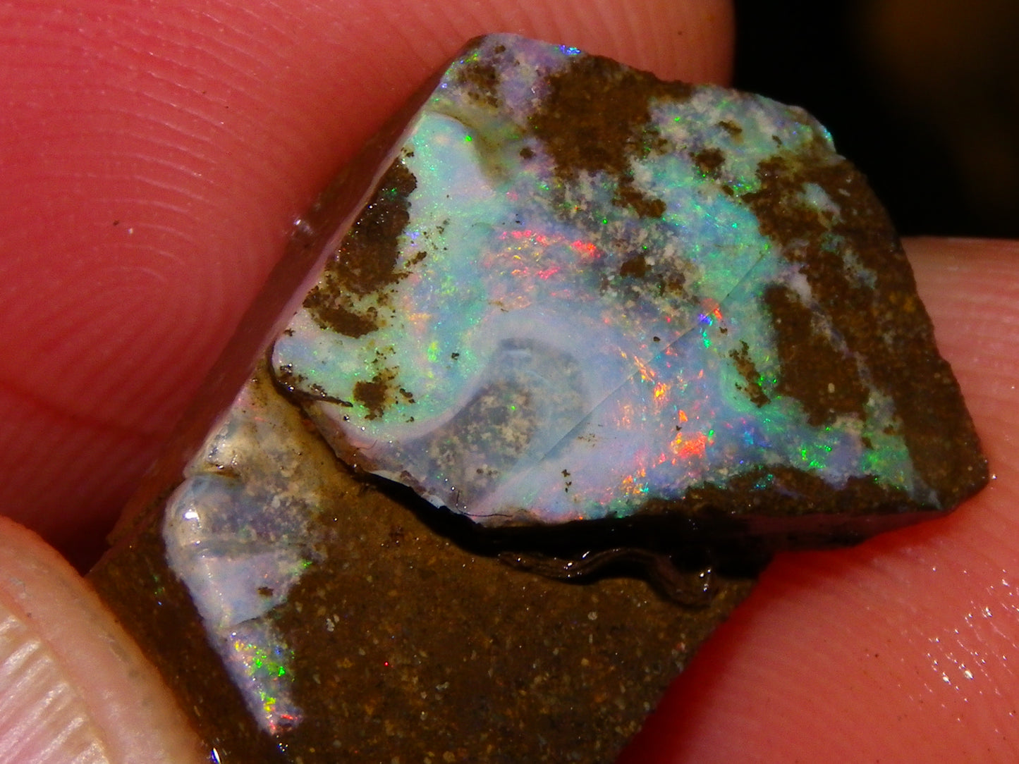 4 Nice Rubbed/Rough Queensland Boulder Opals 76cts Multicolour Fires Australia