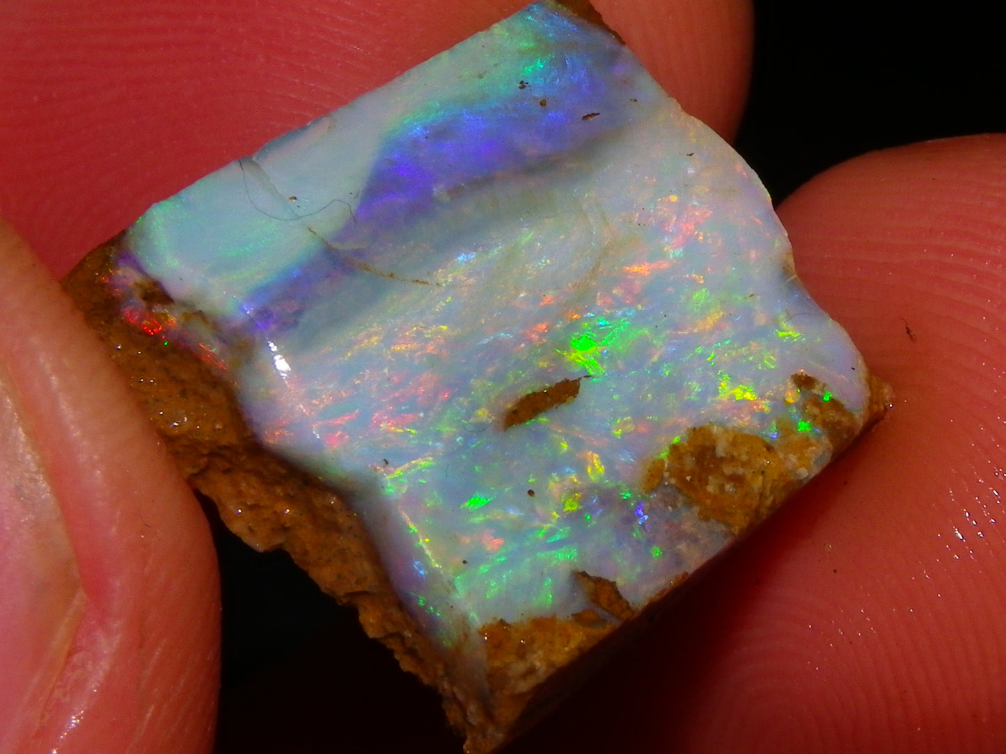 4 Nice Rubbed/Rough Queensland Boulder Opals 76cts Multicolour Fires Australia