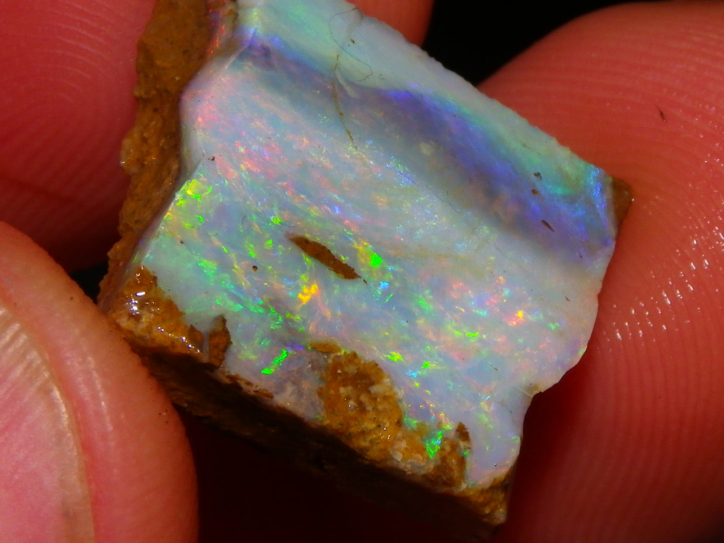 4 Nice Rubbed/Rough Queensland Boulder Opals 76cts Multicolour Fires Australia