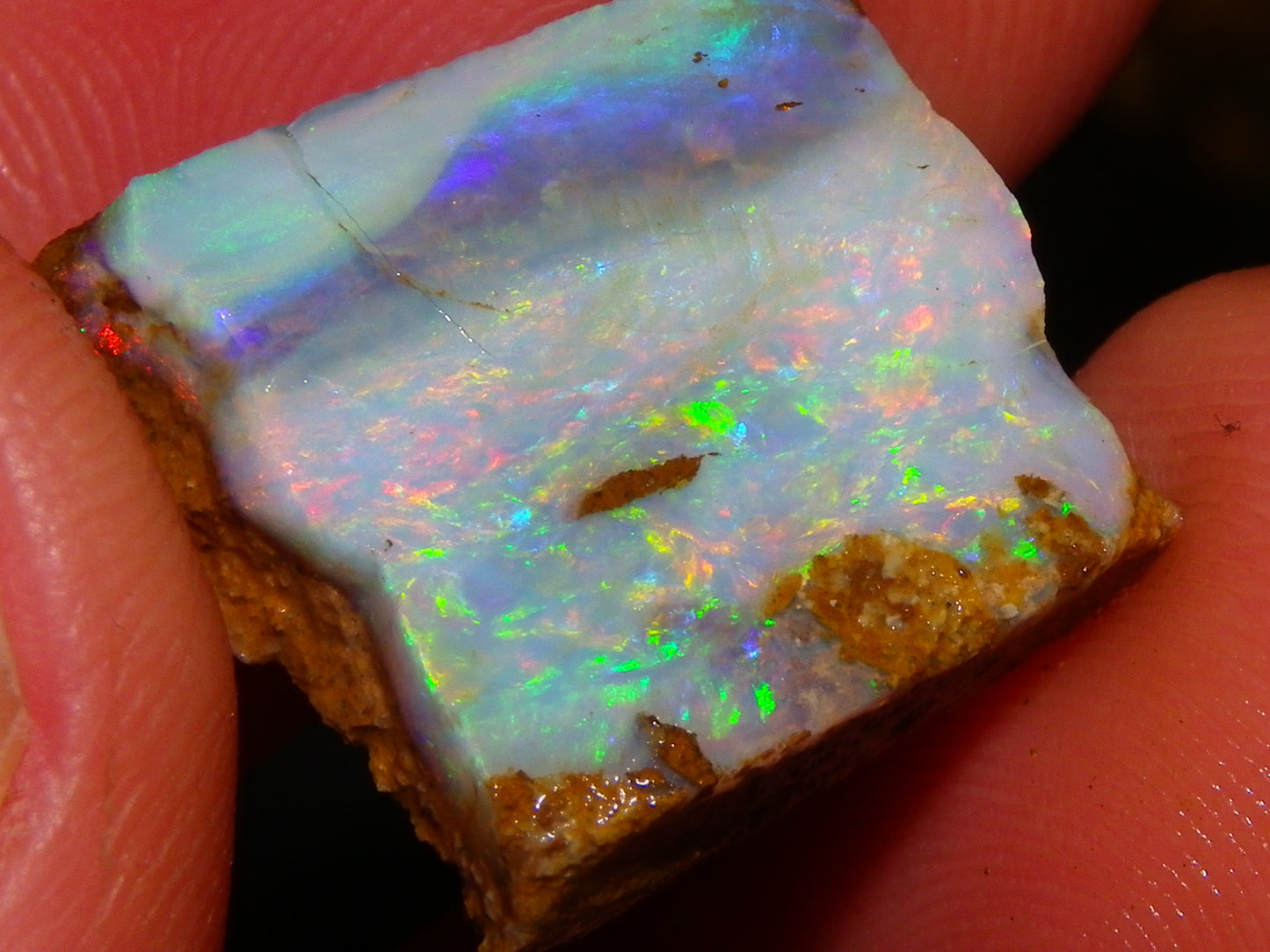 4 Nice Rubbed/Rough Queensland Boulder Opals 76cts Multicolour Fires Australia