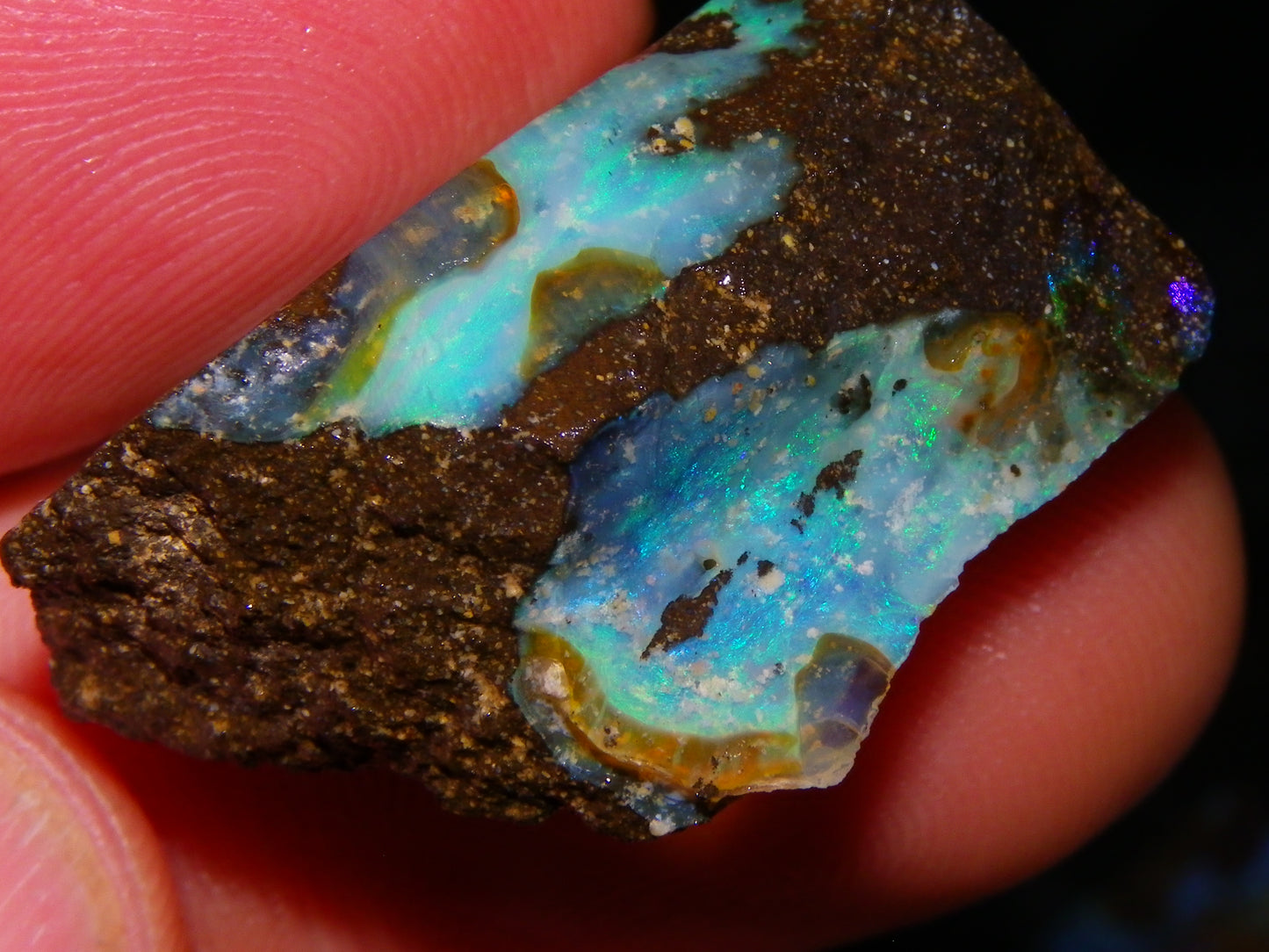 Nice Rough/Sliced Boulder Opal parcel 300cts Queensland Australia patterns/Fires