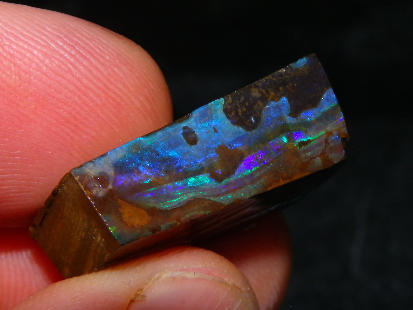 Nice Rough/Sliced Boulder Opal parcel 300cts Queensland Australia patterns/Fires