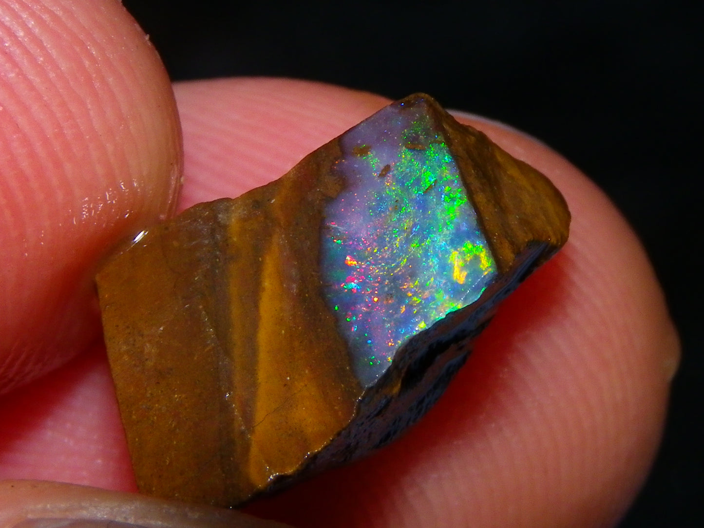 Nice Rough/Sliced Boulder Opal parcel 300cts Queensland Australia patterns/Fires