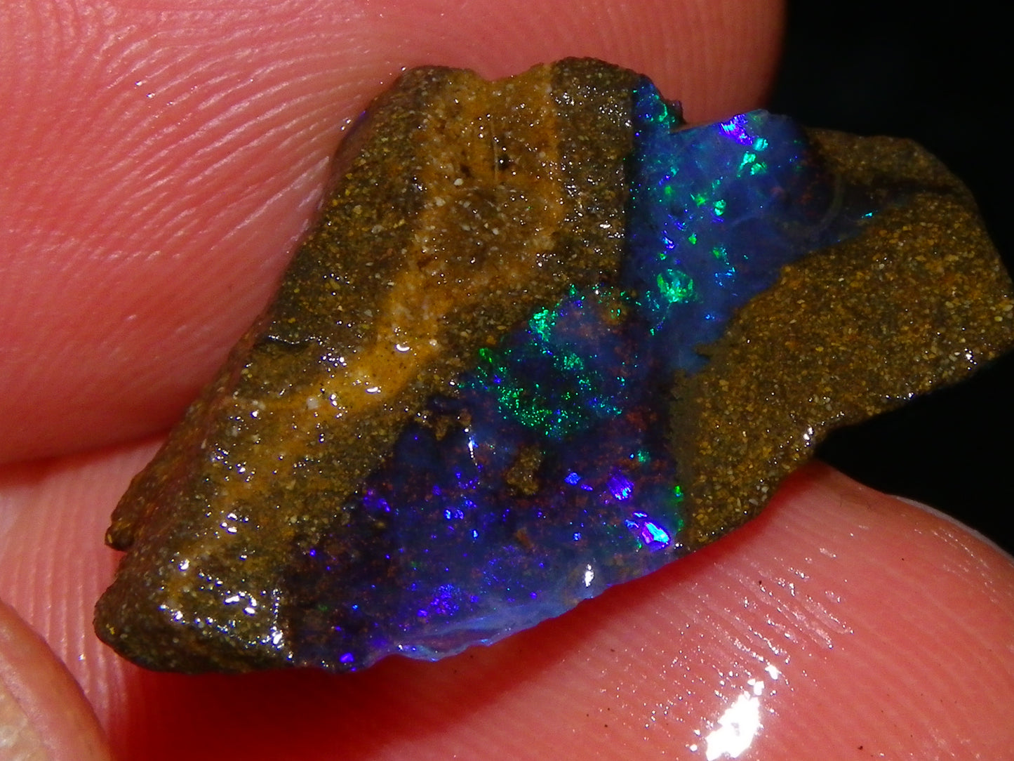 Nice Rough/Sliced Boulder Opal parcel 300cts Queensland Australia patterns/Fires