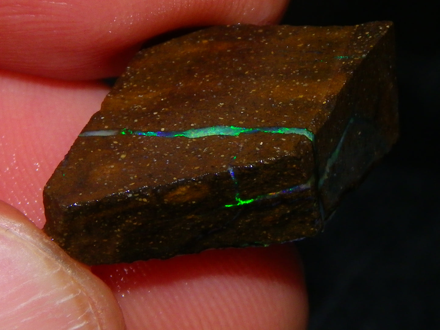 Nice Rough/Sliced Boulder Opal parcel 300cts Queensland Australia patterns/Fires