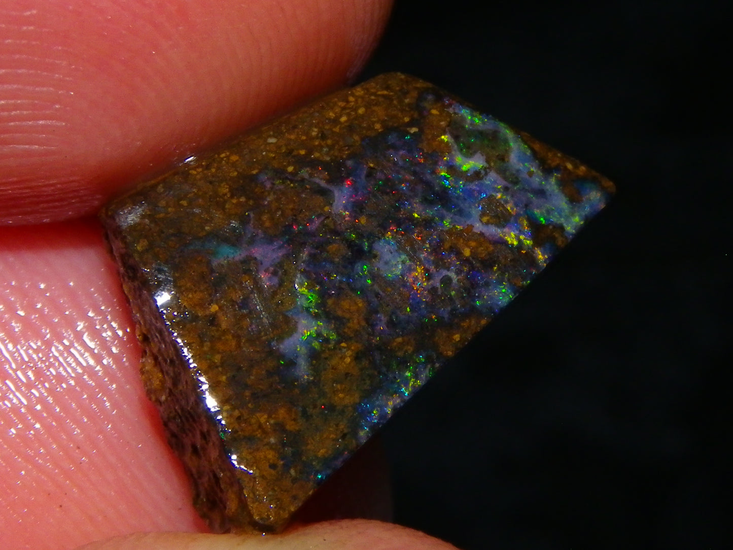 Nice Rough/Sliced Boulder Opal parcel 300cts Queensland Australia patterns/Fires