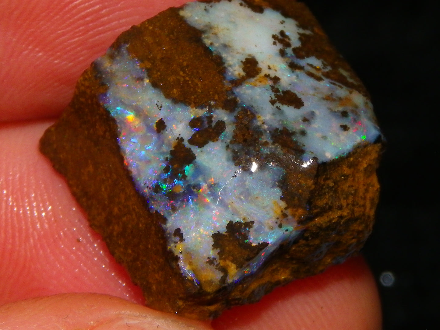 Nice Rough/Sliced Boulder Opal parcel 300cts Queensland Australia patterns/Fires