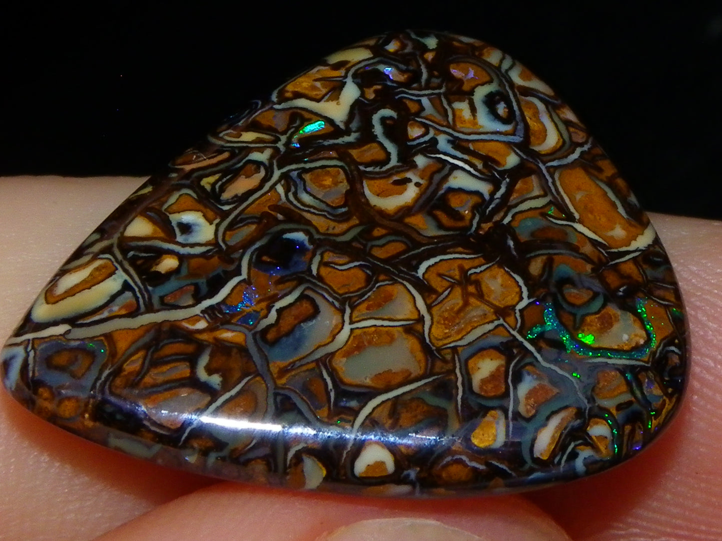 2 Nice Koroit Cut/Polished Opals 33.6cts Patterns/Some Fires Unique Qld Australia