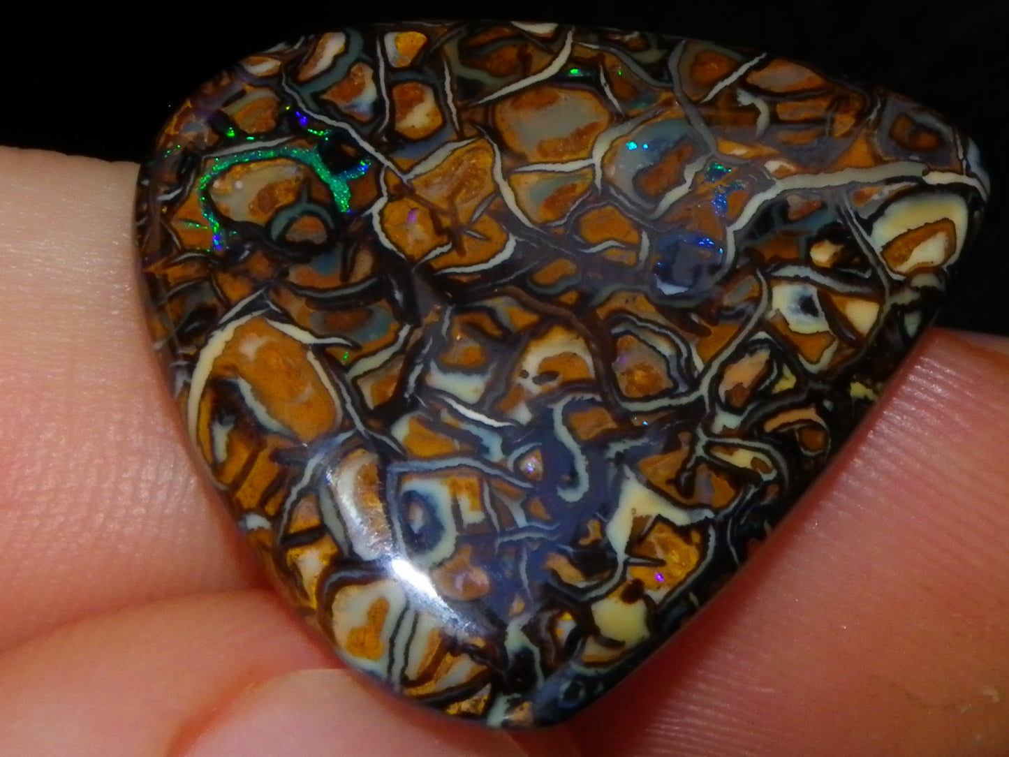 2 Nice Koroit Cut/Polished Opals 33.6cts Patterns/Some Fires Unique Qld Australia