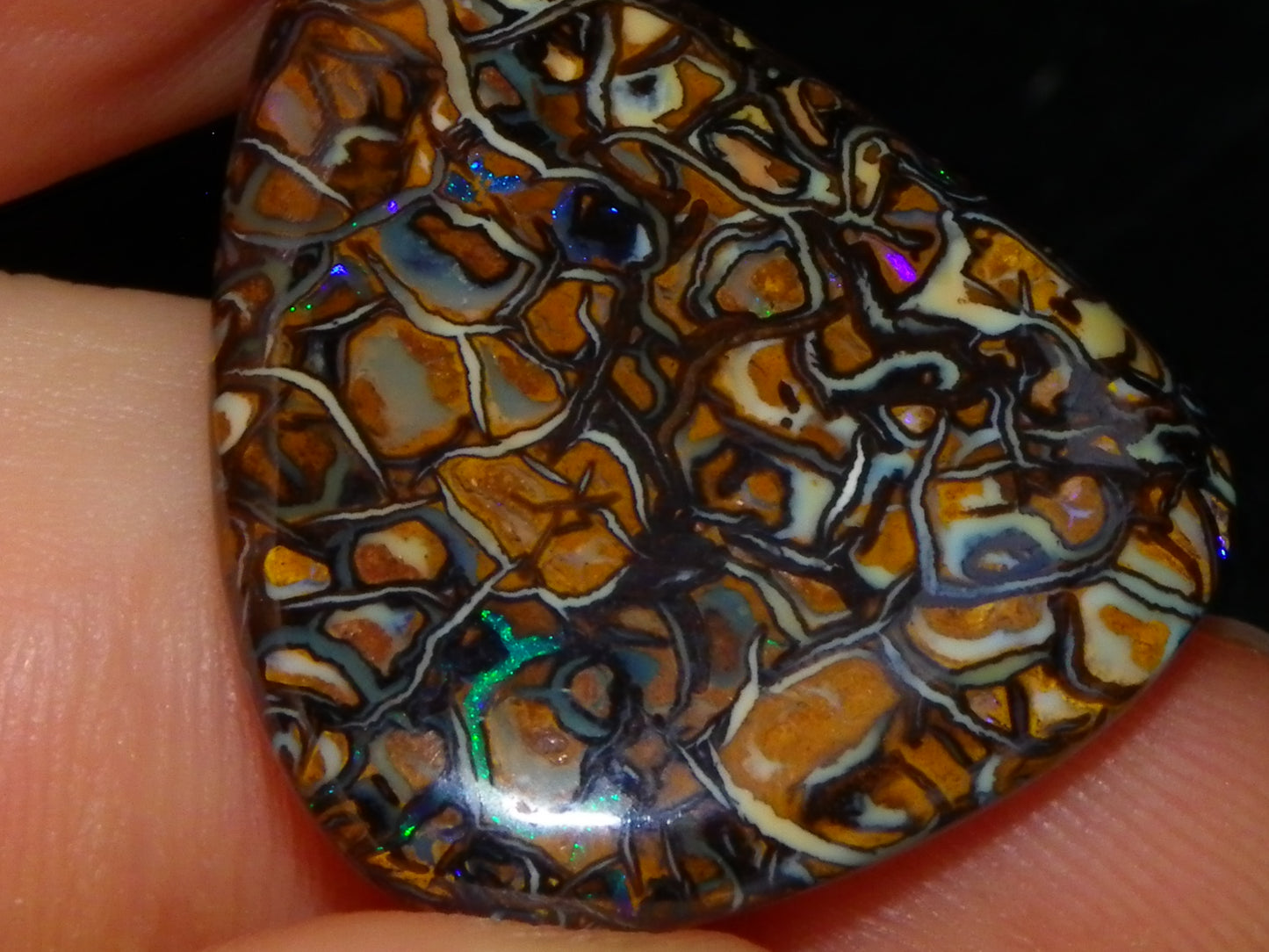 2 Nice Koroit Cut/Polished Opals 33.6cts Patterns/Some Fires Unique Qld Australia