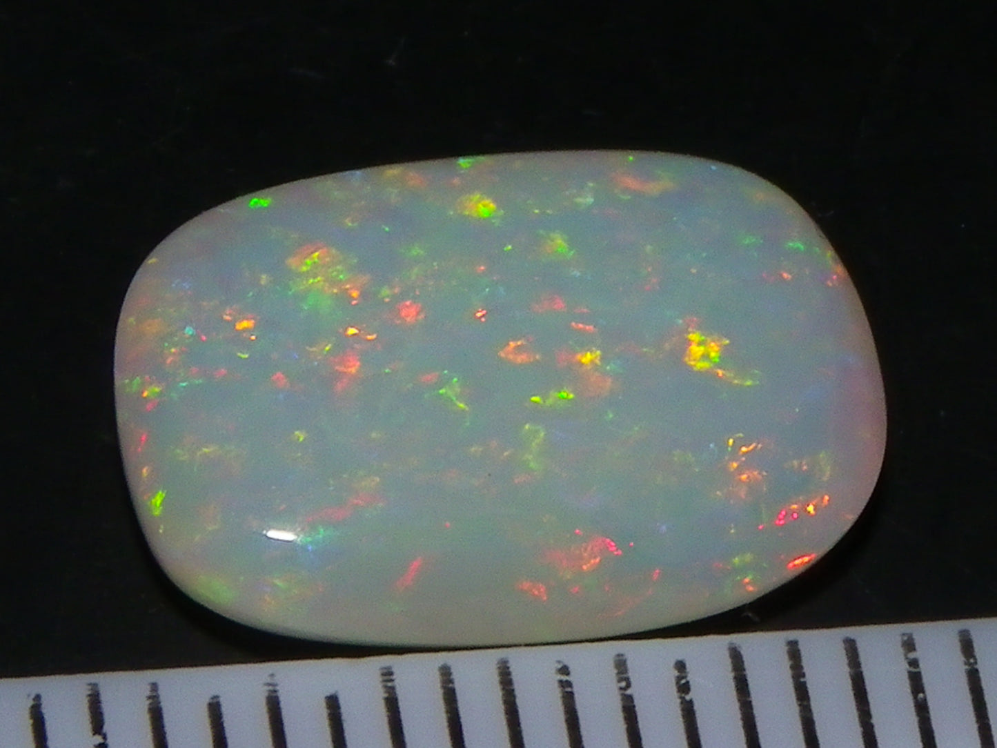 Nice Quality Lambina Crystal Opal Cab 3.45cts Multicolour Light Crystal Fires Australia