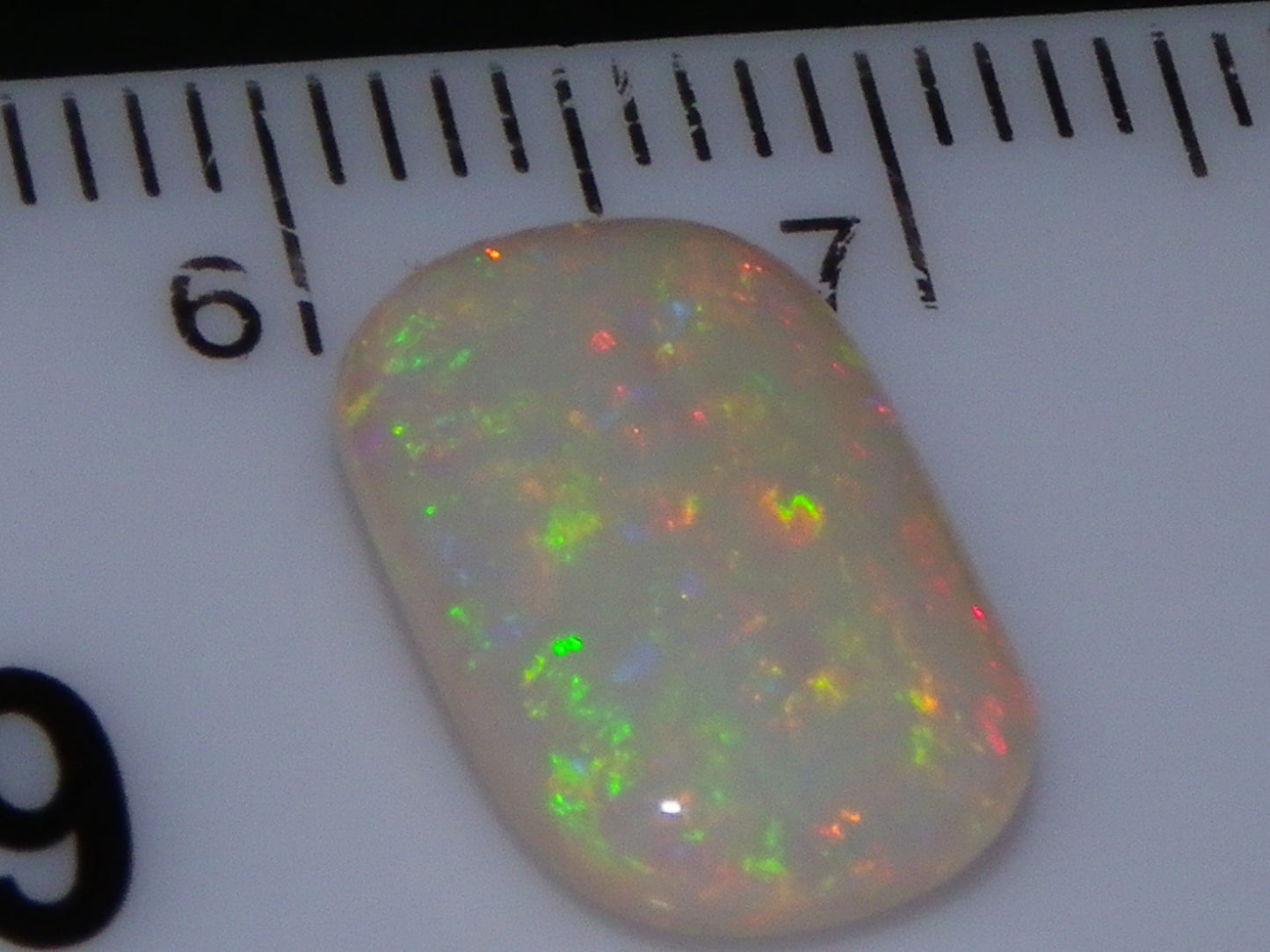 Nice Quality Lambina Crystal Opal Cab 3.45cts Multicolour Light Crystal Fires Australia