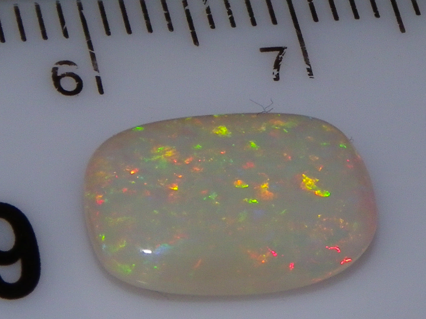 Nice Quality Lambina Crystal Opal Cab 3.45cts Multicolour Light Crystal Fires Australia