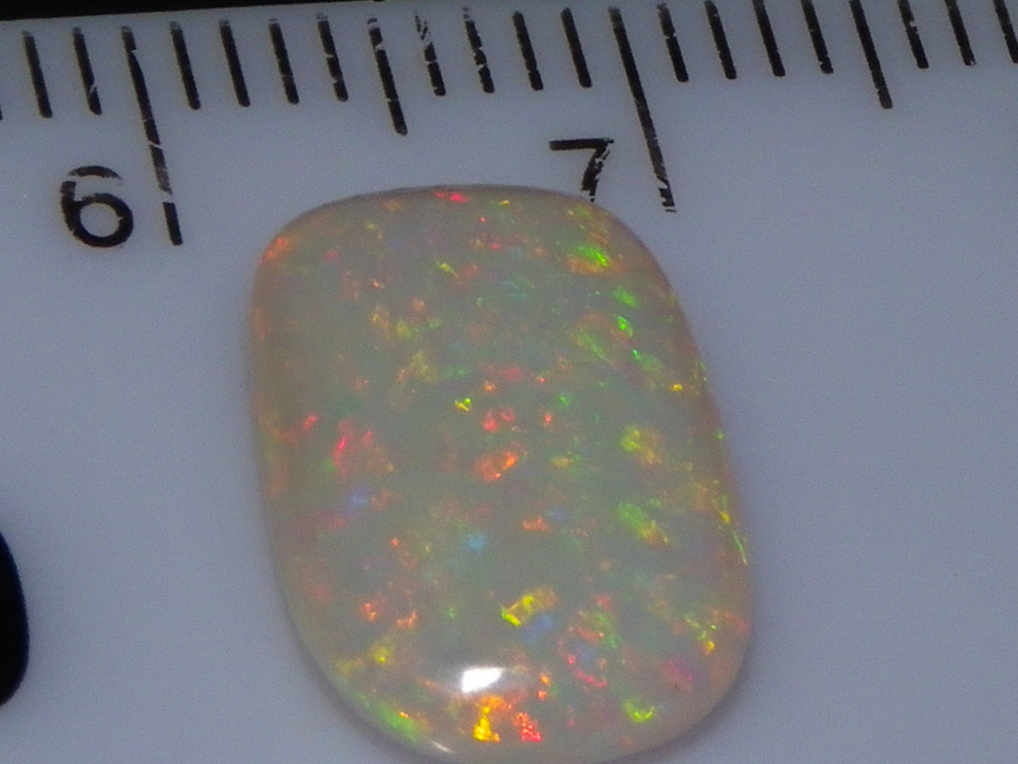 Nice Quality Lambina Crystal Opal Cab 3.45cts Multicolour Light Crystal Fires Australia