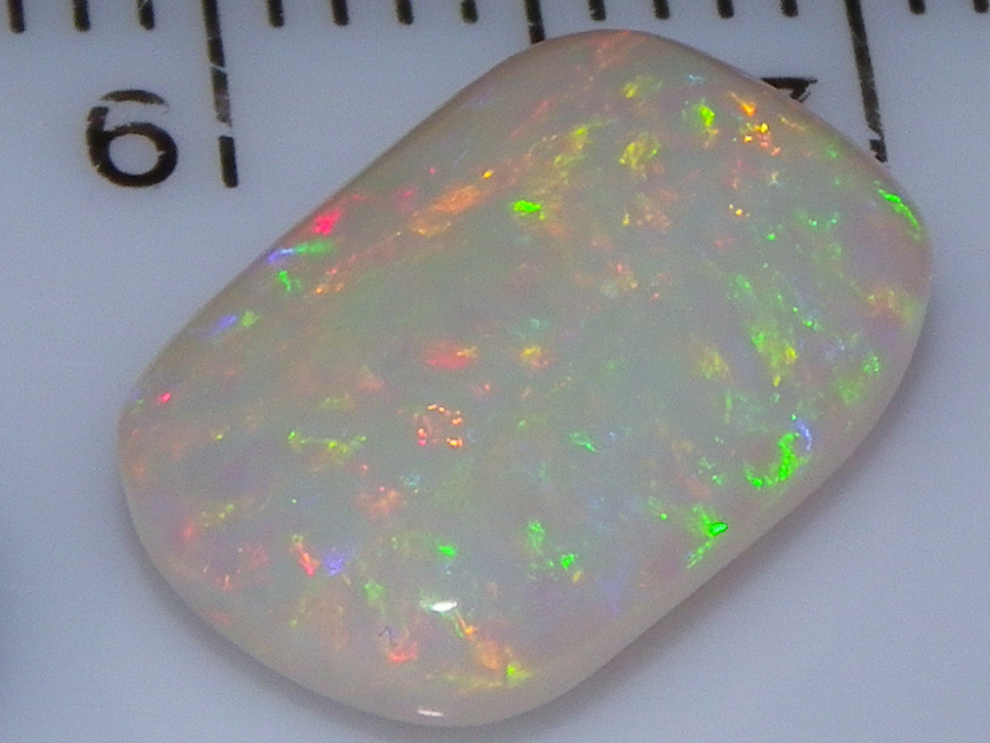 Nice Quality Lambina Crystal Opal Cab 3.45cts Multicolour Light Crystal Fires Australia