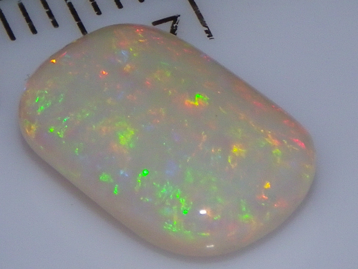 Nice Quality Lambina Crystal Opal Cab 3.45cts Multicolour Light Crystal Fires Australia