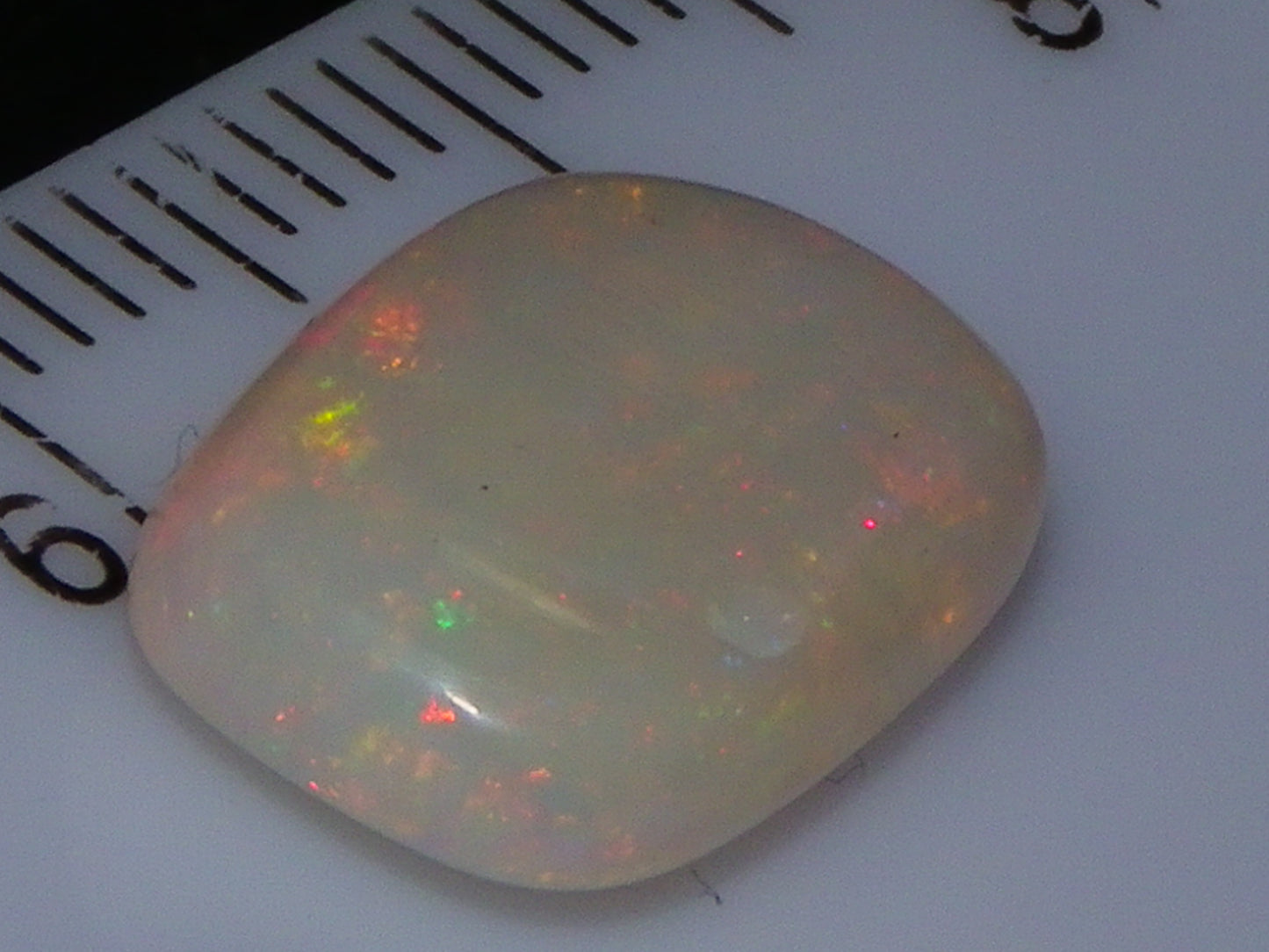 Nice Quality Lambina Crystal Opal Cab 3.45cts Multicolour Light Crystal Fires Australia