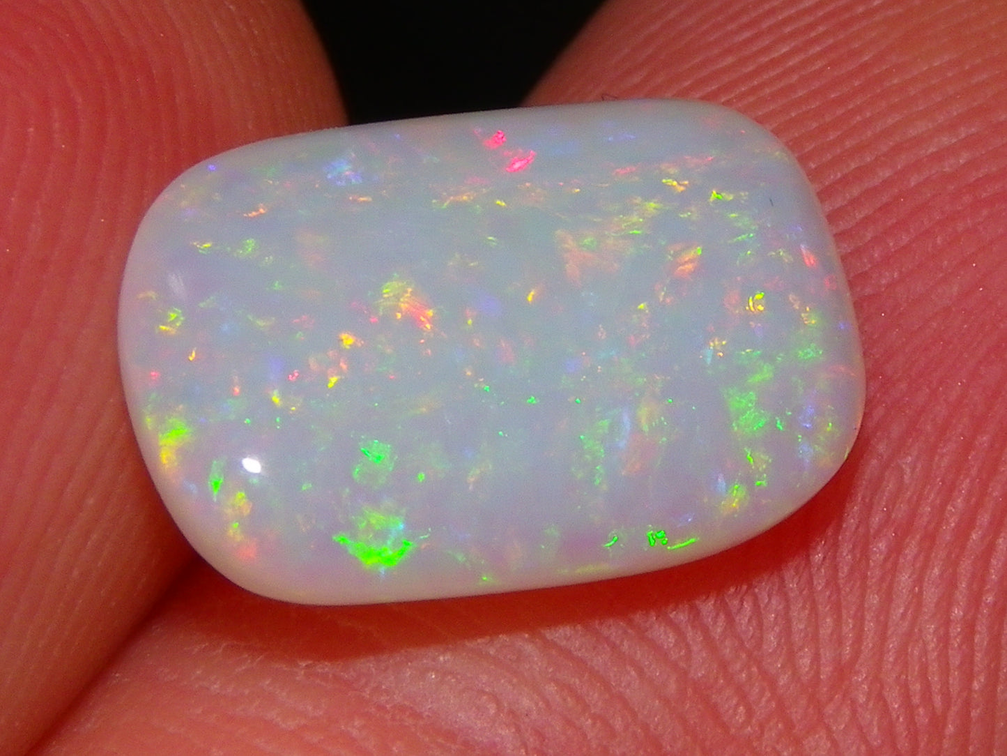 Nice Quality Lambina Crystal Opal Cab 3.45cts Multicolour Light Crystal Fires Australia