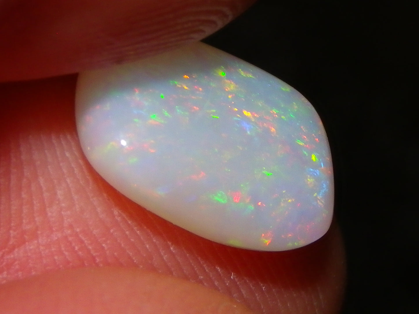 Nice Quality Lambina Crystal Opal Cab 3.45cts Multicolour Light Crystal Fires Australia