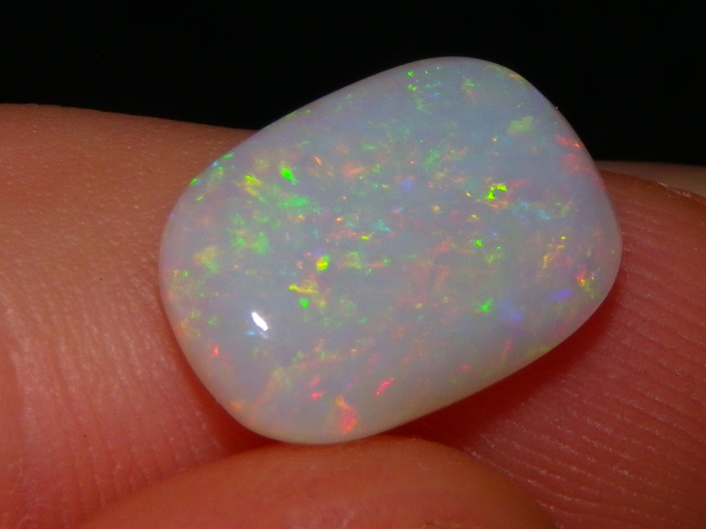 Nice Quality Lambina Crystal Opal Cab 3.45cts Multicolour Light Crystal Fires Australia