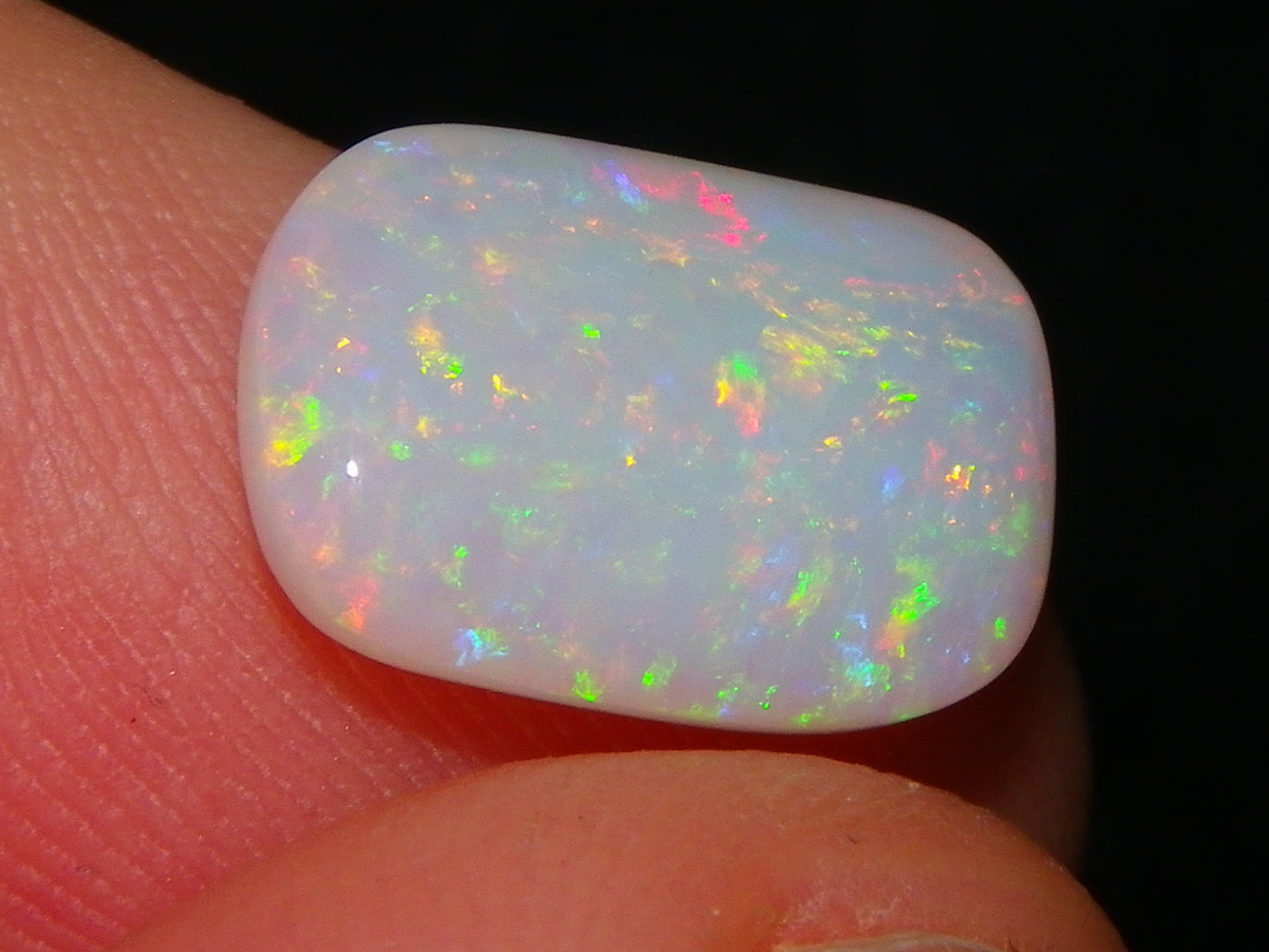 Nice Quality Lambina Crystal Opal Cab 3.45cts Multicolour Light Crystal Fires Australia