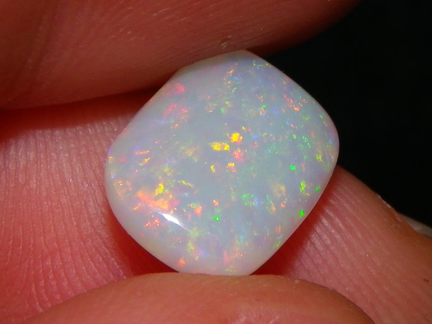 Nice Quality Lambina Crystal Opal Cab 3.45cts Multicolour Light Crystal Fires Australia