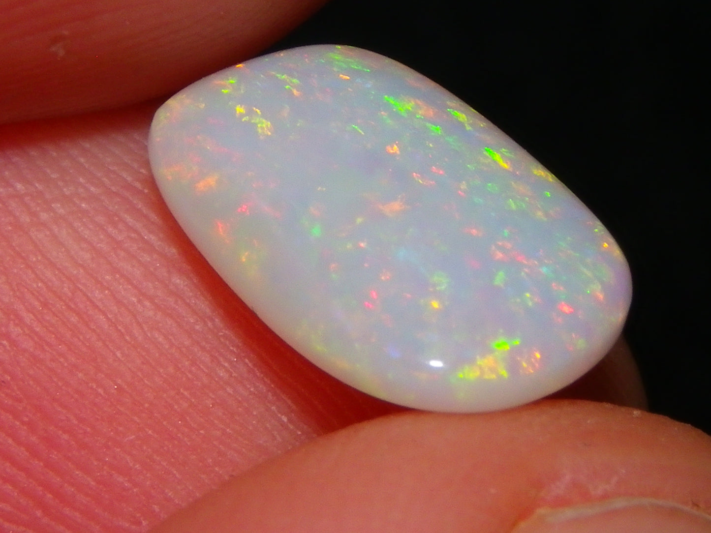 Nice Quality Lambina Crystal Opal Cab 3.45cts Multicolour Light Crystal Fires Australia