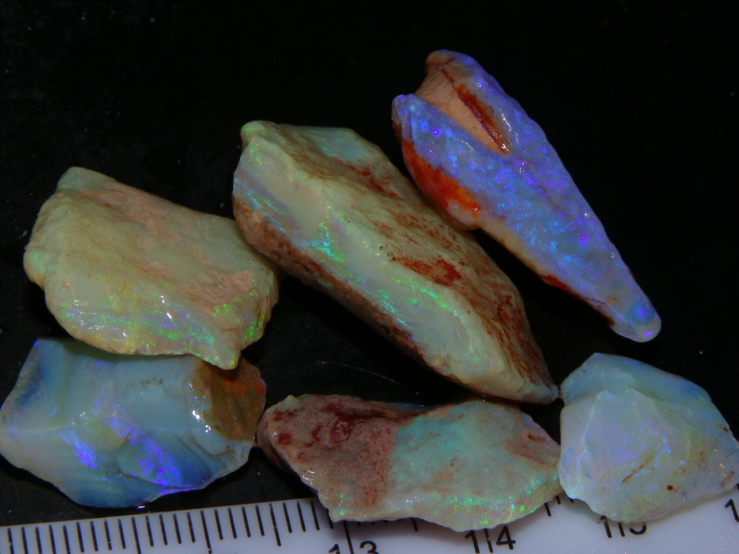 Nice Rough Crystal/Seam Opal Parcel 78.6cts Coober Pedy Australia  :)