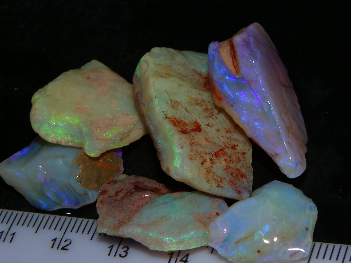 Nice Rough Crystal/Seam Opal Parcel 78.6cts Coober Pedy Australia  :)