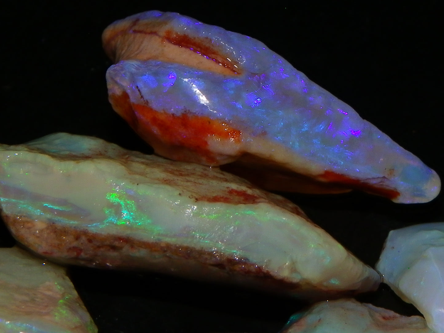 Nice Rough Crystal/Seam Opal Parcel 78.6cts Coober Pedy Australia  :)