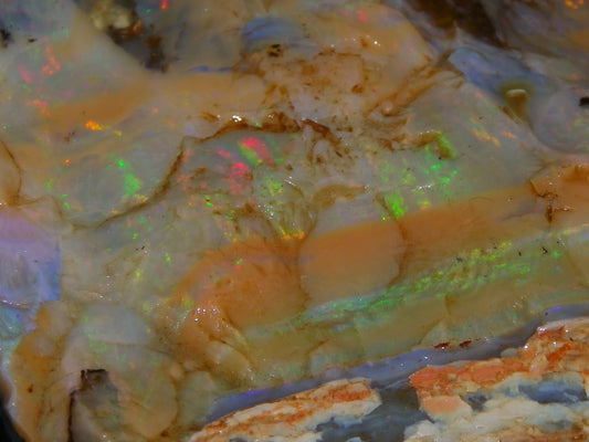 2 Large Split Queensland Boulder Opals 3086cts 5 Faces with Fires 2 matching Split