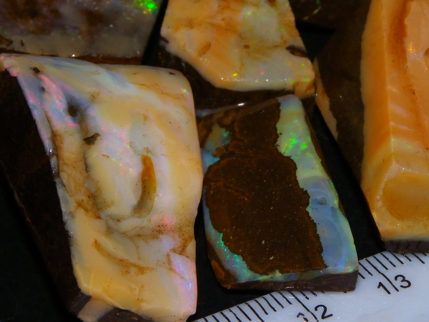 Nice Rough/Rubbed Boulder Opal Parcel 624cts Some Fires Caramel Potch/specimens