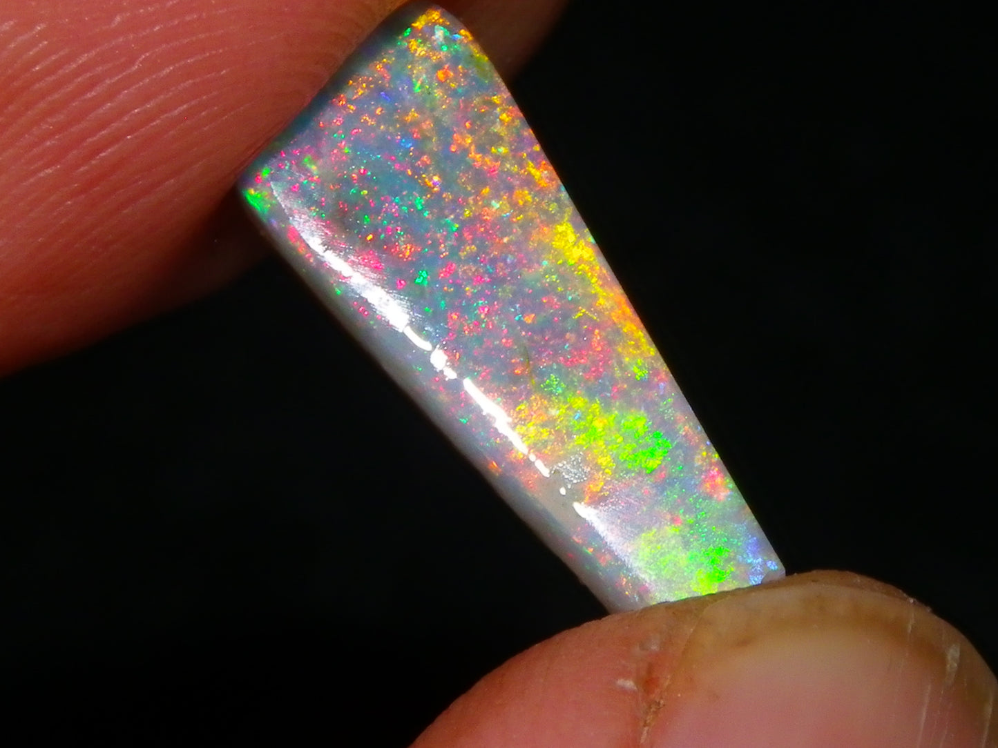 Bright Rubbed Lightning Ridge/Mintabie Opals 12.5cts Multicolour Fires Australia